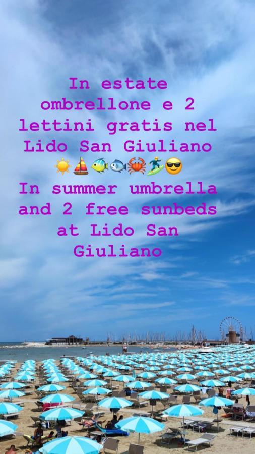 La Casa Di Clara Ombrellone Con 2 Lettini Al Lido San Giuliano Gratis E Parcheggio Privato Gratis Διαμέρισμα Ρίμινι Εξωτερικό φωτογραφία